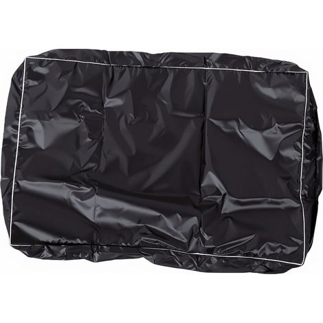 Copricuccia per cani, in tessuto Oxford impermeabile di ricambio, lavabile, sfoderabile, con cerniera, per uso interno, colore nero, taglia media (92x59x9 cm) (1/5)
