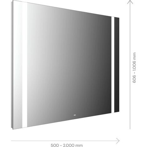 emco MI 500 Miroir lumineux LED, deux découpes lumineuses (1/4)