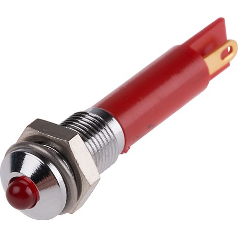 Voyant LED lumineux  Rouge RS PRO, dia. 6mm, 12V c.c., taille de la lampe 3 mm ( Prix pour 1 )