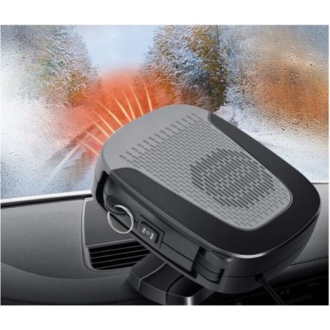 Calefactor para coche de 12 V y 150 W, calefactor cerámico portátil 2 en 1, ventilador de refrigeración, desempañador, antivaho, universal, ventilador calefactor para coche de 360° (1/4)