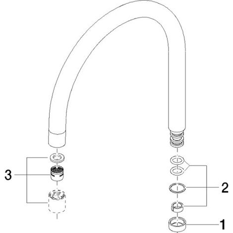 Dornbracht 90282204800-00 Bec Pièces de rechange