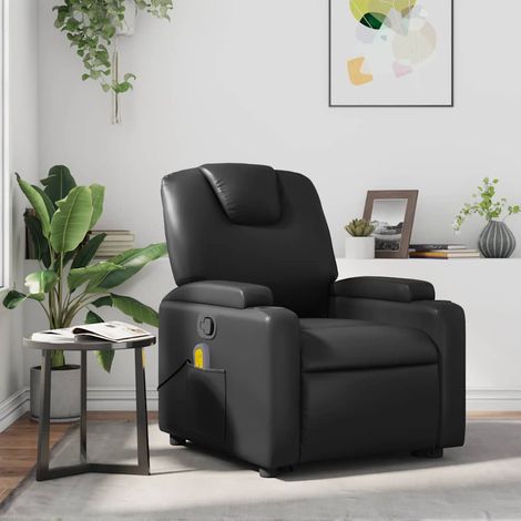 Massagesessel Schwarz Kunstleder