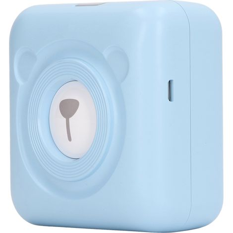 Mini imprimante de poche A6, connexion Bluetooth USB, imprimante thermique portable pour étiquettes photo, correction de questions, 5 V, 2 A, bleue (1/5)
