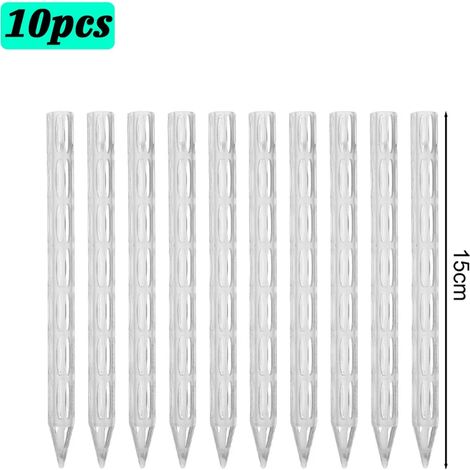 (10 pièces - (15 cm) Tubes de drainage transparents en plastique pour la circulation d'air dans le sol, pour la ventilation des racines des plantes et le rempotage.) (1/4)