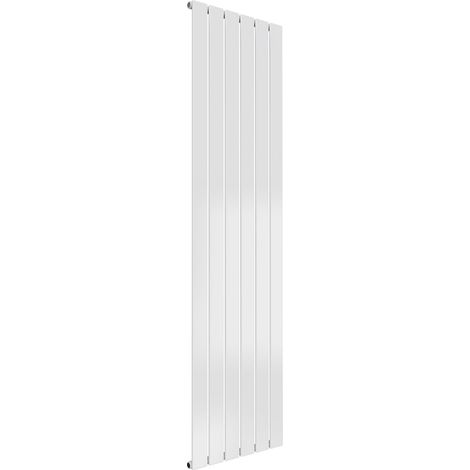 Reina Flat Single Designer Vertical Radiator 1600mm H x 440mm W - White (1/3)