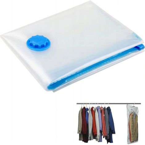 Sacs de rangement sous vide, sacs sous vide épais, sacs d'extraction d'air transparents, sacs de rangement pour vêtements en coton et couettes, exclusivité exportation. (1/5)