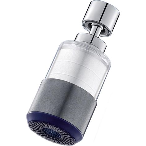 Filtre de robinet de cuisine réglable,purificateur d'eau pour douche et évier de salle de bain (gris) (1/5)