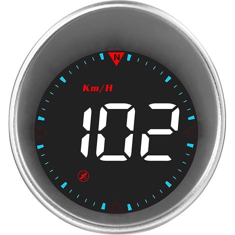 Affichage tête haute voiture HUD numérique compteur de vitesse, kilométrage, boussole angle, alerte excès de vitesse