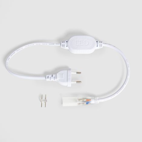 Cable Rectificador Manguera LED Redonda 220V AC IP65 Corte 100 cm Ø13 mm