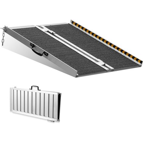 VEVOR Rampa per Sedia a Rotelle Portatile, 800 Libbre, Rampa con Soglia Pieghevole in Alluminio Antiscivolo, Rampa per Scooter per Mobilita Pieghevole per Gradini di Casa, Scale, Porte, Cordoli