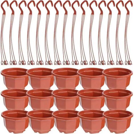 Pots de fleurs suspendus octogonaux 15 units 95 (1/5)