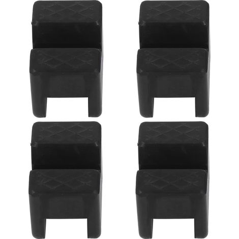 4 protections de cric en caoutchouc universelles pour rails de cadre rainurés et soudures par pincement