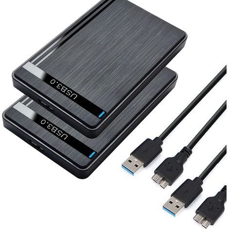 Box per hard disk da 2,5 pollici III - USB 3.0 - Supporto UASP - Montaggio senza attrezzi - Indicatore LED - Cavo incluso - Trasferimento dati veloce - 2,5 pollici (1/5)