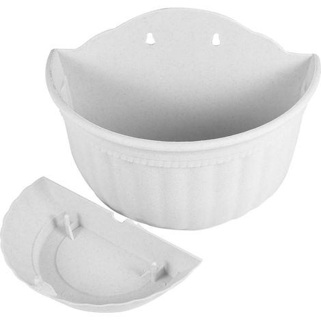 Pot de fleurs suspendu Kichvoe en plastique à motif cuir, idéal (1/5)