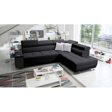 Multifunktionaler Eckschrank MORENA VII, Sawana Schwarz Rechts (1/5)