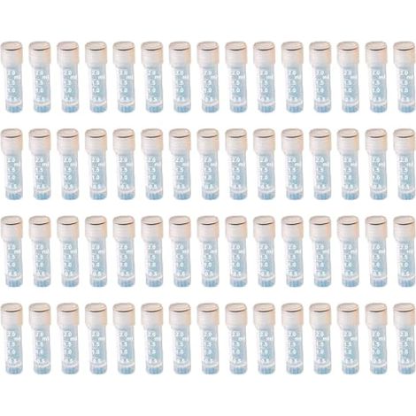 Lot de 60 Transparent Tubes à Essai en Plastique 2ml avec Bouchon à Vis pour Laboratoire, Cryotubes En Plastique Tubes Cryogéniques Gradués Tube à Échantillons (1/4)