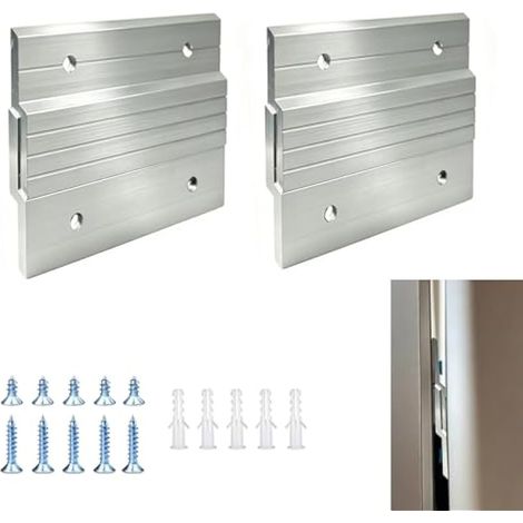 2 paires de crochets français de 10 cm, supports en Z en alliage d'aluminium pour la suspension de miroirs, cadres lourds, étagères, capacité de charge 18 kg (1/5)