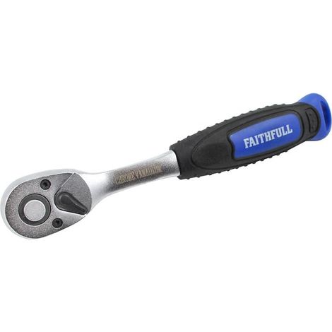 Faithfull Quick Release Ratchet Handle - 3/8in Square Drive FAISOCRAT38Q (1/3)