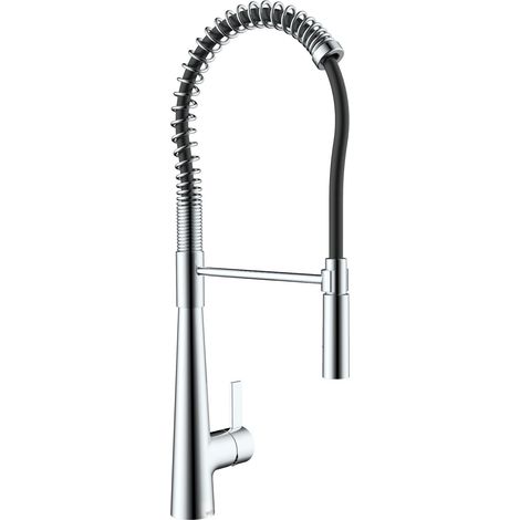 Bristan Axia Professional Kitchen Sink Mixer Tap with Pull Down Hose and Eco Start - Chrome