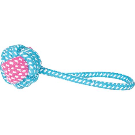 Jouet corde balle avec anse : 18 cm