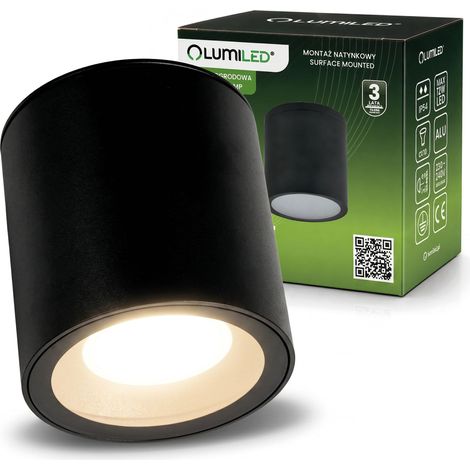 Lámpara de jardín tubular de superficie para exteriores GU10 LED IP54 redonda de 95 mm RONDE LUMILED (1/5)