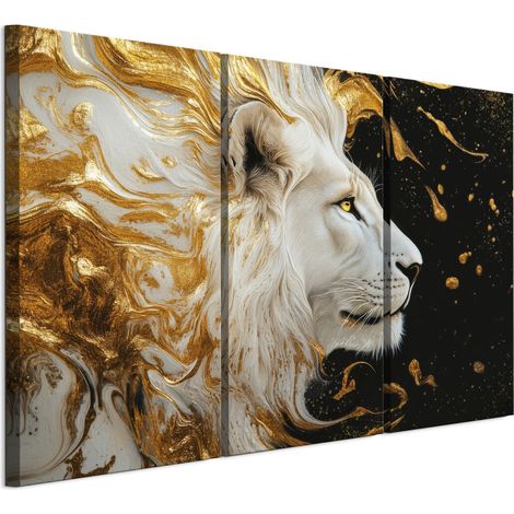 Quadro su tela italiana 90 x 60 cm trittico - stile modernista - animali Quadro su tela italiana 120 x 80 cm trittico - stile modernista - animali (1/5)