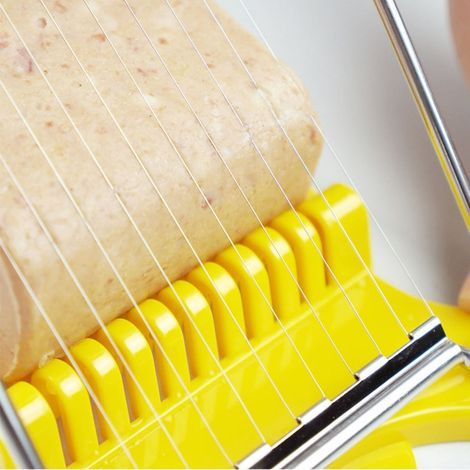 Trancheuse multifonctionnelle en acier inoxydable, permettant de trancher les fruits, les aliments mous et le jambon.