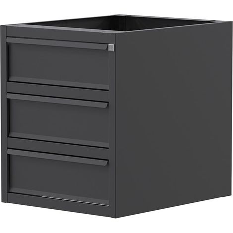Cassettiera a 3 cassetti SOGI X3NA-02 per banco da lavoro grigio antracite