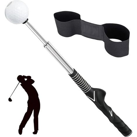 Ensemble d’entraînement de golf – 2 pièces – Entraîneur de swing + bande posture – Droitier – Débutants et pros (1/5)