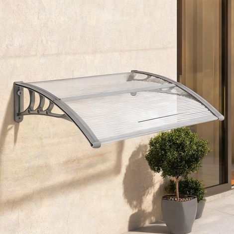 Store banne coloris argenté en polycarbonat 100 x 75 x 23 cm (1/5)