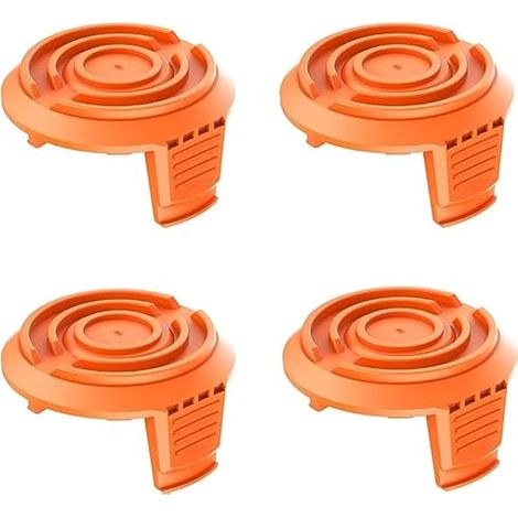 Lot de 4 WA0004.1 & WA0010 Bobine de Fil Couvercle de Rechange pour Tondeuse à Gazon Compatible avec Coupe Bordure sans Fil WG151.5,WG163E.2,WG163E.1,165e,WG174,WG180