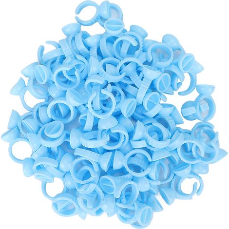 100 anneaux adhésifs jetables pour cils à fleurs, support de colle à extensions de cils, lot de 100 pièces (1/5)