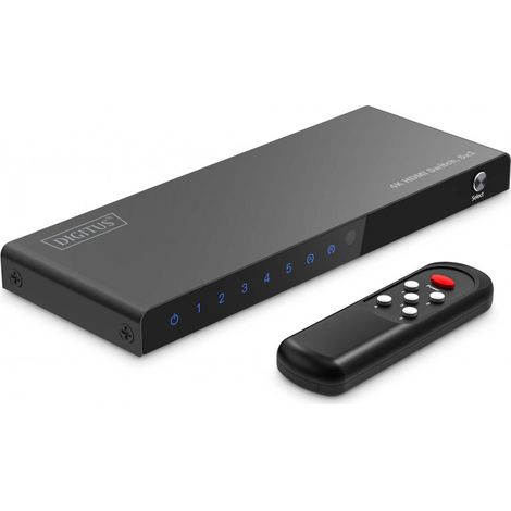 DIGITUS HDMI Switch, 5x1 4K60Hz HDCP 2.3