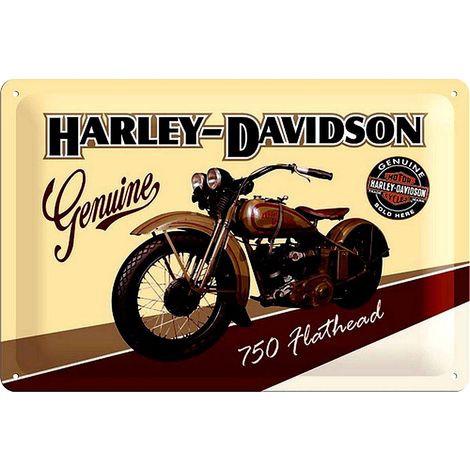 Plaque métallique Harley Davidson