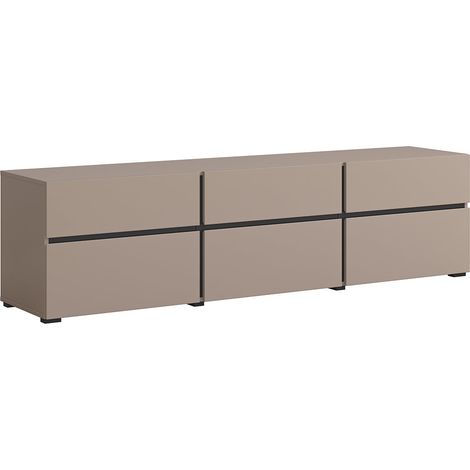 Meuble TV 3 portes 180 cm Lilia Taupe (1/5)