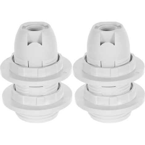 Douille E14 à Vis Complète Blanche pour Pieds de Lampe, Culot D’ampoule Adapté Lampadaire, Lampe de Table et Lustre, Accessoires Électriques Polyvalents pour Éclairage Intérieur (1/5)