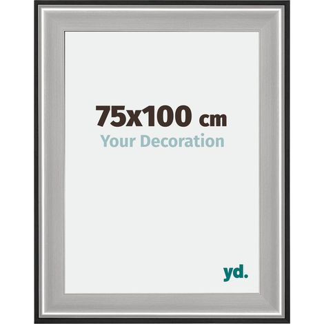 yd. - Cadre photo 75x100 - Noir Argent Poli - Bois - Birmingham (1/5)