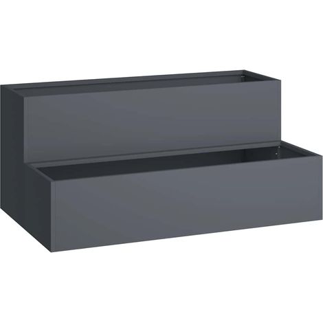 Cache-pot de jardin Anthracite 100 x 60 x 45 cm vidaXL