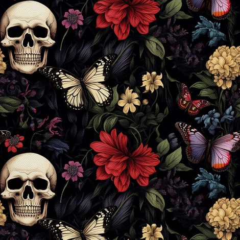 Tela decorativa para exteriores Oxford - Motivo de calavera I DX4127 (1/5)