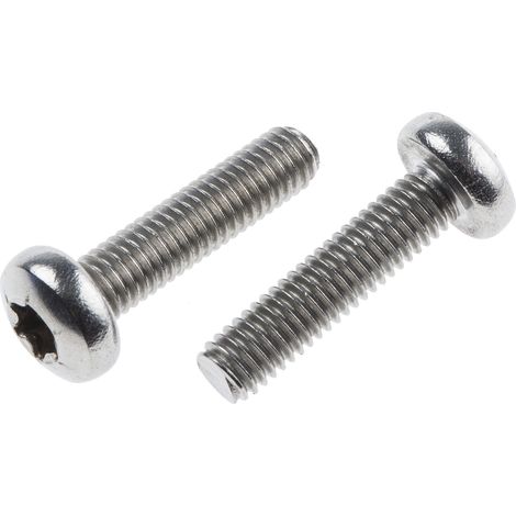 Vis de sécurité inviolable, M6, tête Cylindrique, en Acier Inoxydable A2 304 ( Prix pour Sachet de 50 )
