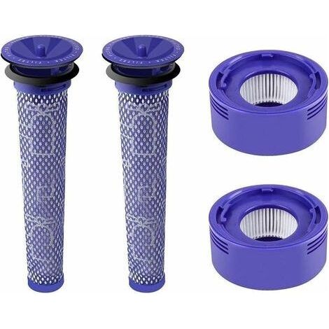 Kit de 4 Filtres avec 2 Filtres Post Moteur pour Dyson V7 V8 et 2 Filtres Pré moteur pour Dyson V6 V8 V7 DC58 DC59 Accessoire d'Aspirateur Dyson (1/4)