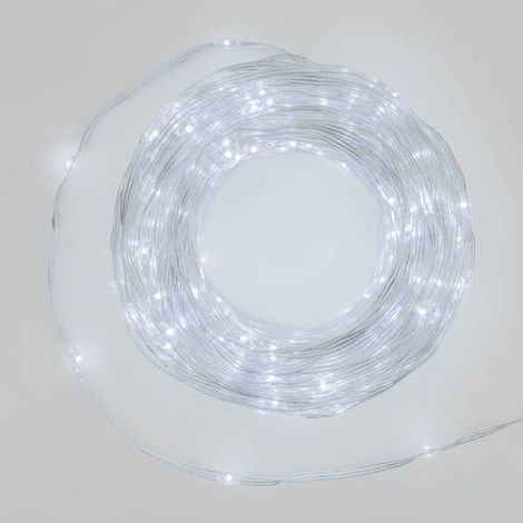 Guirlande lumineuse gouttes 30m 400 LED haute luminosité blanc froid 8 modes lumière câble transparent IP44 Lotti (1/5)