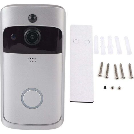 H Sonnette vido, interphone vido HD Smart WiFi Sonnette sans Fil systme d'accs pour interphone camra de Porte avec Communication bidirectionnelle, Pratique