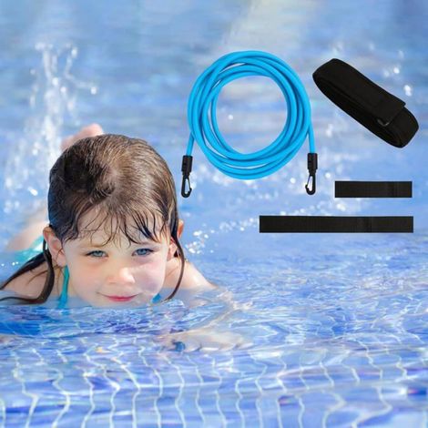 Résistance Elastique de Nage,4M Réglable Elastique de Nage Piscine,Entraînement Ceinture de Natation,Elastique Natation (1/5)
