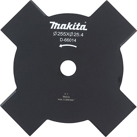 Makita  cuchillo  de  impacto  de  4  dientes  255  x  25,4  mm  para  desbrozadoras  -  D-66014