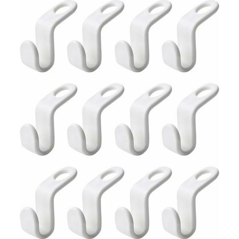 Cintre Gain de Place Crochets Suspension Connexion Chute Clips D'extension pour Garde-Robe Organisateur de Vêtements Crochet D'extension de Cintre Cintres Peu Encombrants (12 PCS) (1/5)