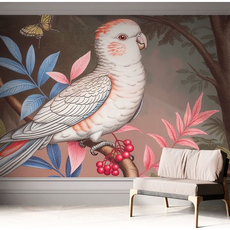 Papier peint adhésif décoratif pour chambre et salon Design moderne à poser facilement Nature tropicale 312x219 cm (1/5)