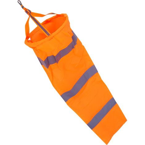 Manchon à vent extérieur 30 pouces en polyester, sac indicateur de direction du vent avec bande réfléchissante pour mesure météo (1/5)