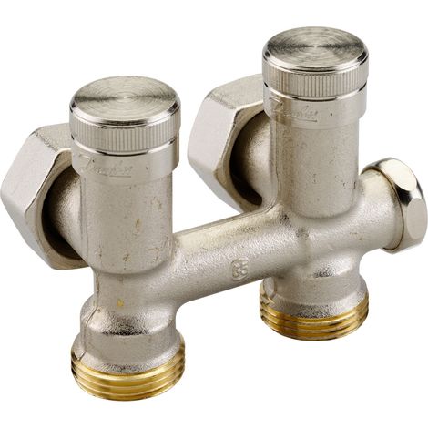 Répartiteur RLV-K équerre pour radiateur Mâle 3/4" - mural - Danfoss 003L0283 (1/3)