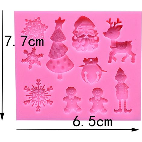 Weihnachtliche Silikonform für Kuchen, Schokolade, Fondant, DIY-Mehrzweck-Dekorationsform, festliche Backform, Nr. 9 (1/3)